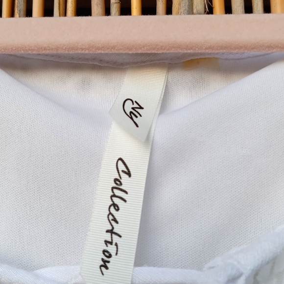 NY Collection White Lace Tiered Maxi Dress, L - Picture 5 of 7